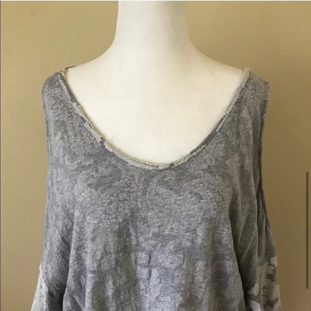 Free people gray cold shoulder sweatshirt
